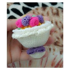 عروسک دو طرفه بافتنی دسته گل و شاهزاده