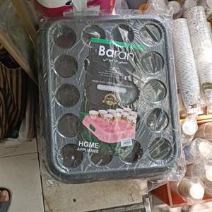 سینی جالیوانی پذیرایی گنجایش 20 عدد لیوان  بسته 10 عددی