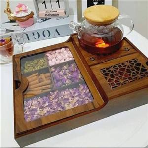 باکس پذیرایی وارمردار دار چوبی