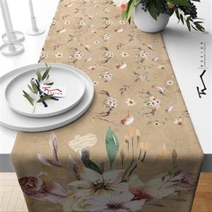 رانر طرح Home Sweet Home 1 ابعاد 40 در 140 سانتیمتر - مخمل پورش - کیفیت عالی