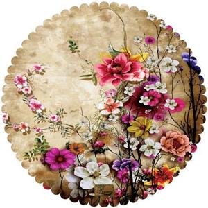 رومیزی مخمل رنس مدل T13-42826 سایز  30x30 سانتی متر