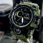 ساعت مچی جی شاک (جیشاک G-Shock) دو موتوره(دو زمانه) (آنالوگ و دیجیتال) فول اسپرت سبز