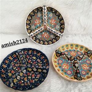اردو خوری(ظرف تقسیم). مینا کاری سفال 