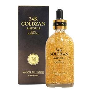 سرم پوست صورت کره ای طلا میسین دنیچر 24K GOLDZAN AMPOLUE