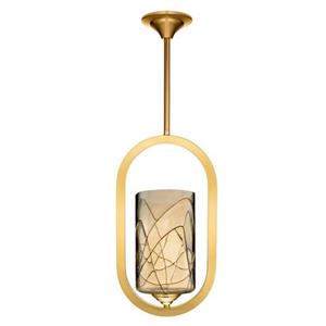 آویز سقفی لوتوس لایت مدل سونیا شامپاینی خطدار