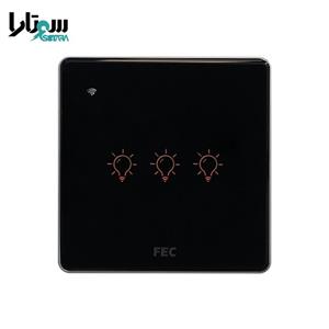 کلید وای فای لمسی مشکی FEC-SW-03