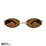 عینک آفتابی جنتل مانستر با فریم طلایی، بیضی شکل و عدسی قهوه ای مدل B2069