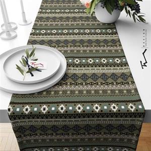 رانر طرح سنتی جاجیم 11 - 40 در 140 سانتیمتر - جنس دو رو مخمل پورش - کیفیت عالی