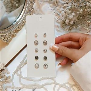 پک گوشواره میخی سه عددی استیل وارداتی 5