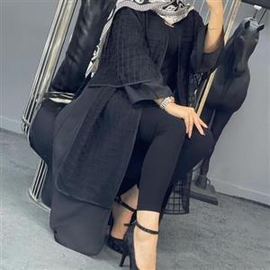 مانتو گیپور دار مجلسی محرمی ، مشکی ، مانتو زنانه و دخترانه ، لباس شیک ، استایل خاص ، فری سایز 38 تا 46 ()