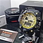 ساعت مچی جی شاک مشکی داخل فول طلایی (جیشاک G-Shock) دو موتوره (آنالوگ و دیجیتال) اسپرت