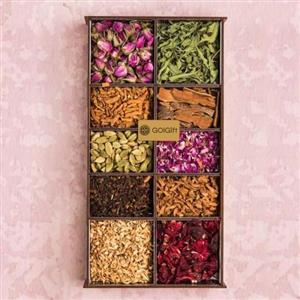 باکس چوبی طعم دهنده چایی و دمنوش تلفیقی از هنر و سلامتی