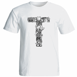 تی شرت آستین کوتاه زنانه شین دیزاین طرح حروف اول اسم T کد 4556