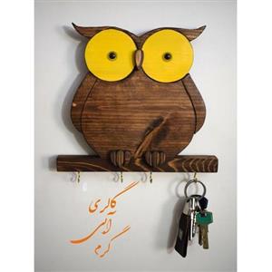 جاکلیدی دیواری چوبی طرح بچه جغد