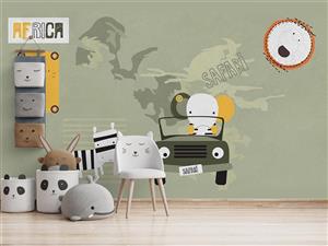 پوستر دیواری کودک سافاری حیوانات W10116000 