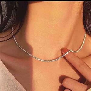 گردنبند خاویاری استیل طلایی و نقره ای رنگ ثابت