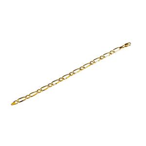 دستبند طلا 18 عیار گالری طلا باران مدل زنجیری درشت فیگارو 