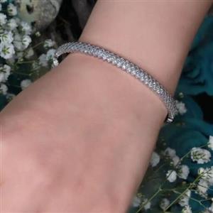 دستبند النگویی مدل پرنس نقره آبکاری طلا سفید