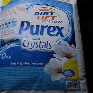 پودر لباسشویی 10 کیلویی purex قدرت شستشو و لکه بری عالی 