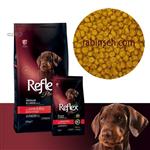 غذای توله سگ نژاد بزرگ رفلکس پلاس طعم گوشت بره و برنج فله ای (بسته بندی رابینسه)