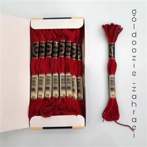 نخ گلدوزی برند آیرو مولتی کالر یا سایه روشن رنگ قرمز