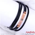 دستبند مونت بلنک چرمی مردانه Mont Blanc Bracelet کد DSB18128W