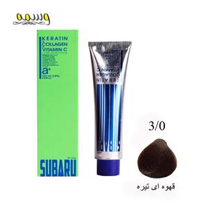 رنگ مو سوبارو شماره 3 حجم 120 میلی لیتر رنگ قهوه ای تیره