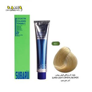 رنگ مو سوبارو شماره 601 حجم 120 میلی لیتر رنگ بلوند کریستالی خیلی روشن