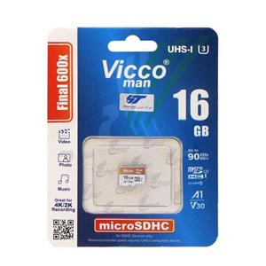 کارت حافظه میکرو 16 گیگ ویکومن Vicco man Final 600x U3 90MB/s بدون خشاب 