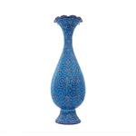 گلدان صراحی میناکاری اثر استاد اسماعیلی ارتفاع 25 سانتی متر اسلیمی - (Enameled c