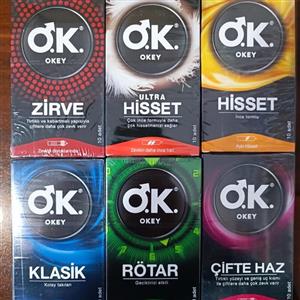 کاندوم خارجی اوکی اصل ترکیه ok بسته 10 عددی