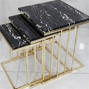 میز عسلی کم جا صفحه طرح سنگ و ابکاری شده