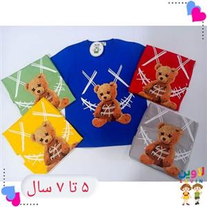 تیشرت پسرانه در 5 رنگ از 5 سال تا 7 سال جنس سوپر پنبه