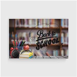 تابلو شاسی دکوگراف مدل بازگشت به مدرسه کد 457 decograph wood wall painting back to school 457