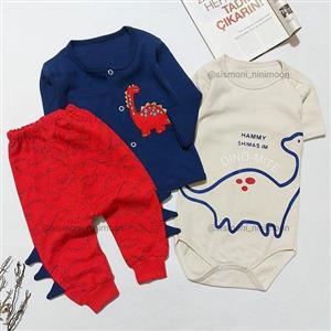 ست بادی سه تکه نوزادی طرح دایناسور