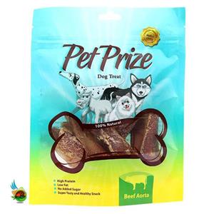 تشویقی آئورت گاو پت پرایز مخصوص سگ Pet prize beef aorta وزن ۵۰ گرم