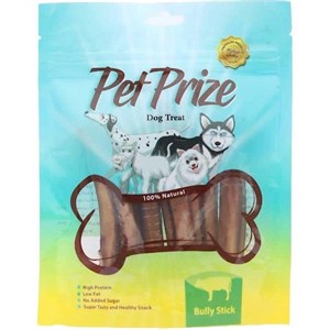 تشویقی نرینگی گاو پت پرایز مخصوص سگ Pet prize bully stick وزن ۱۰۰ گرم