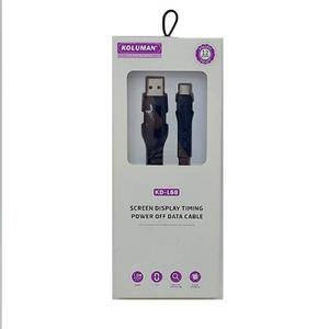 کابل شارژ تایپ سی koluman مدل تایمر دار  با نمایشگر LED