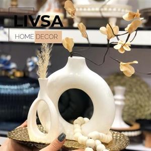 گلدان گرد دوناتی (حلقه ای) در سه رنگ سفید طلایی نقره ای