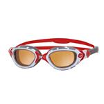 عینک شنا زاگز مدل Predator Flex Polarized Ultra - White/Red