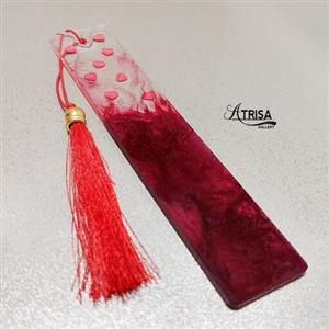 بوک مارک رزینی مدل قلب آتشین