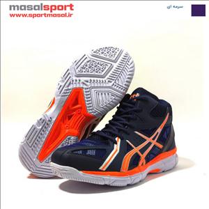 کفش والیبالی اسیکس ژل والی  متمایل به سرمه ای