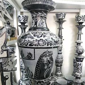 گلدان سنگی قلم خورده طرح خاتون سوغات اصیل مشهد مقدس