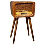 رادیو  پایه دار چوبی کلاسیک مدل 109 رنگ قهوه ای