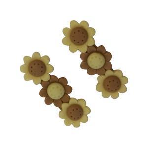 گیره مو دخترانه طرح گل مجموعه 2 عددی