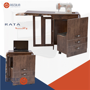میز چرخ خیاطی 4کاره آنتیک جویز آسانسوری(راتا)