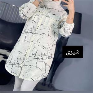 مانتو زنانه نخی مانتو زنانه تابستانه شومیزمانتویی طرحدار تونیک مانتویی مرمر مانتو مرمر ()