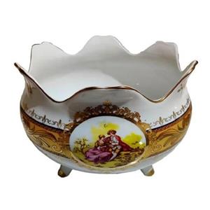 ظرف چینی اجیل شکلات مدل سه پایه  دکوری شیک کادویی سایز 1  ارسال پس کرایه