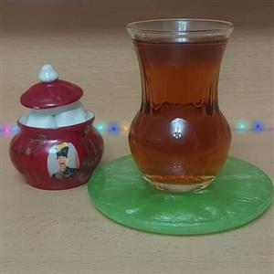 زیرلیوانی رزینی سبز