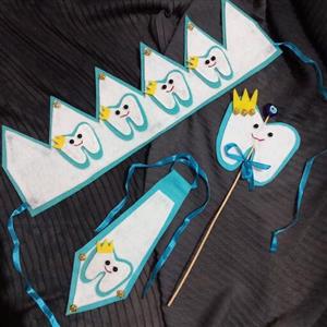 تم جشن دندان (کلاه، کراوات، گیفت) در رنگ و طرح دلخواه